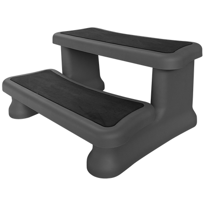 Canadian Spa Company_Universal Black Steps_Fits rounded and square spas_Hot Tubs
