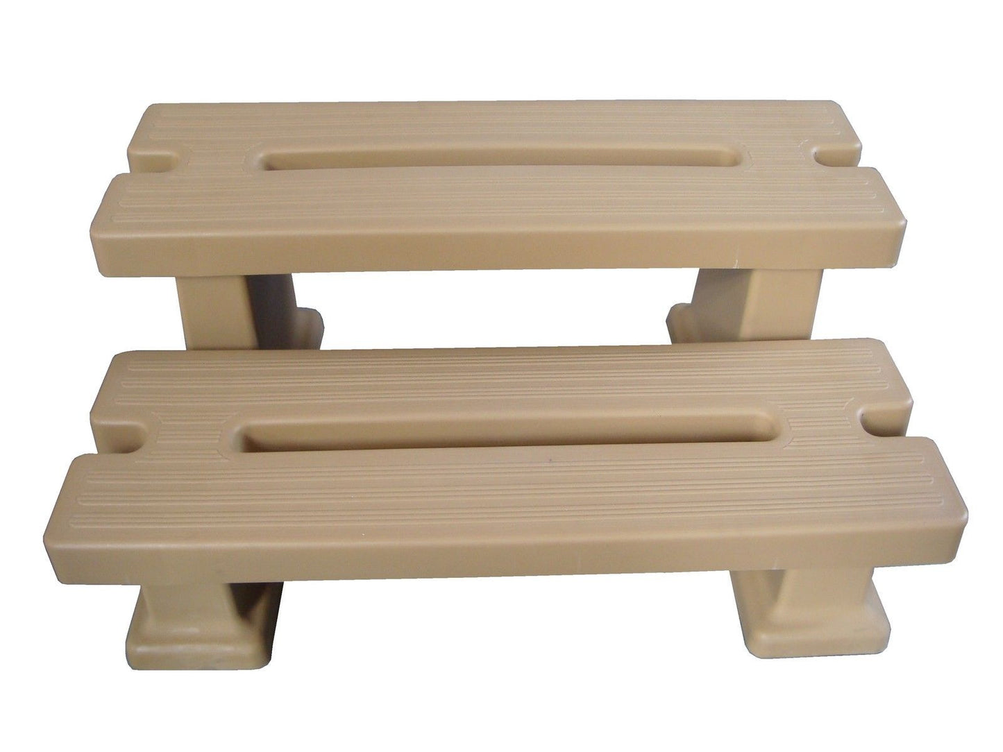 Ash Polymer PVC 2 Tier Portable Hot Tub Steps for Spa, Caravan, Camper