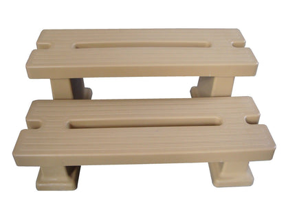 Ash Polymer PVC 2 Tier Portable Hot Tub Steps for Spa, Caravan, Camper